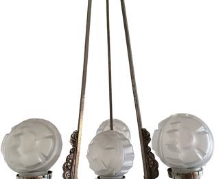 Vintage French Art Deco Wrought Iron Chandelier
Lot #: 20