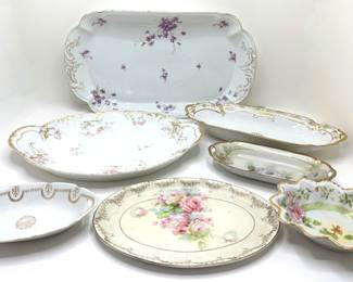 7 Vintage China Platters With Gold Accents By Haviland Limoges, Nippon, Bavaria & More
Lot #: 78