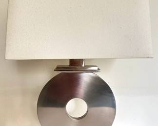 Tic Tac Toe Chrome Table Lamp With Marble Base & Canvas Shade
Lot #: 29