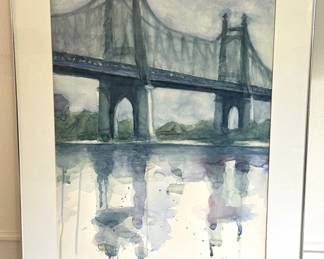 Stephen A. Fredericks (American 1990) Original Watercolor Painting "59th Street Bridge"
Lot #: 33