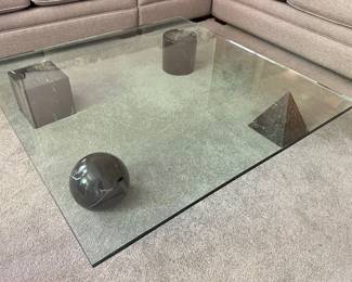 Massimo & Lella Vignelli Metafora Marble & Glass Coffee Table Purchased At Roche Bobois
Lot #: 2
