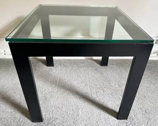 Italian Metal Side Table In Black Piano Lacquer With Glass Top
Lot #: 62