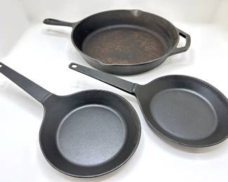 Large Lodge Cast Iron Skillet & 2 Smaller Copco Cast Iron Skillets From Denmark
Lot #: 73