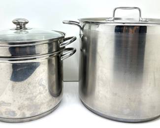 All Clad Extra Large Pots, 1 With Colander Insert
Lot #: 45