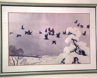 Large Reproduction Of Newell Convers Wyeth "Crows In Winter" (Approx 4 By 6 Feet)
Lot #: 35
