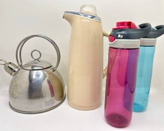 Vintage Corning Designs Insulated Coffee Carafe, Teapot & 2 New Contigo Water Bottles
Lot #: 130