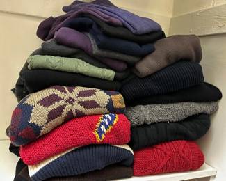 Over 15 Sweaters By Fendi, DKNY, Hugo Boss, John Varatos, Calvin Klein & More, Mostly Size Meduim
Lot #: 49