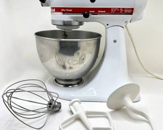 Kitchen Aid Mixer With Accessories Model KSM90
Lot #: 12
