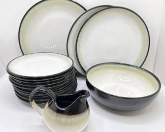 10 Sango Nova Black Plates, 3 Platters, Serving Bowl & Creamer
Lot #: 54