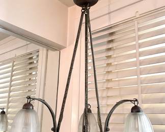 Vintage French Art Deco Wrought Iron Chandelier Purchased At ABC Carpet & Home
Lot #: 19