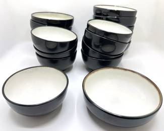 Set 20 Sango Nova Black Bowls: 10 Larger & 10 Smaller
Lot #: 55