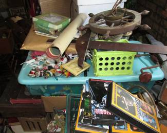 LEGOS, VHS, LIGHT FIX, X-MAS, OLD TOOLS...
