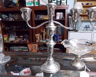 Sterling Silver 3 light candelabra