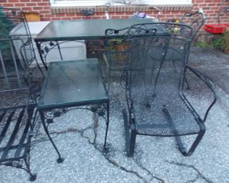 Black wrought iron furniture