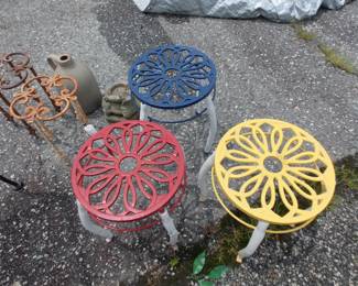 Fun colorful plant stands