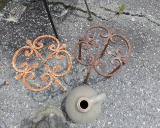 Wrought iron plant stands