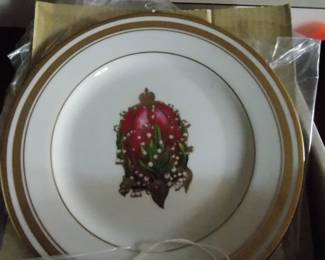 4 Faberge Egg luncheon plates