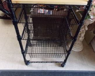 Rolling kitchen cart