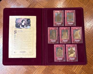 Limited edition Snow White 24k gold collectors cards
