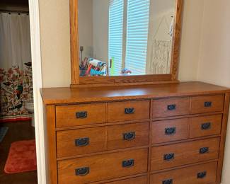 Dresser with mirror - part of bedroom set