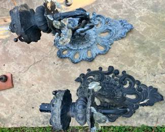 vintage pair large sconces