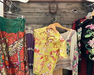 lots of special vintage pieces. embroidered blouses , kimono, tunics