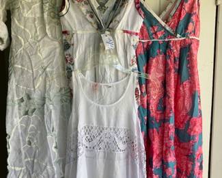 never worn stock cotton and silk dresses some sizes 