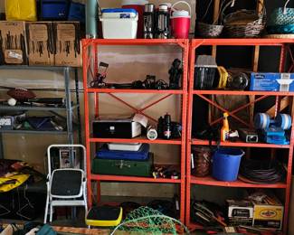 Various Camping and coolers