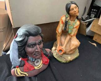Native Statue And Bust