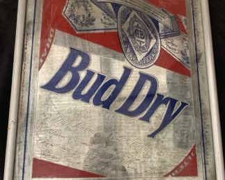 1992 Bud Dry Beer Mirror