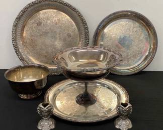 Elegant Silver Colored Serving Party