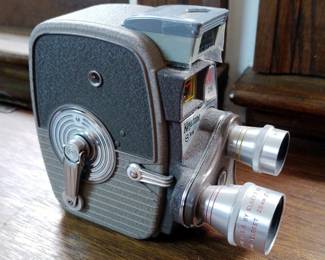 Vintage Movie Cameras Including Bell & Howell, Keystone, and Kodak Brownie