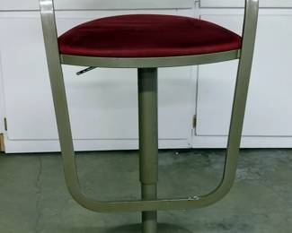 Modern Style Swivel Bar Stool With Upholstered Seat