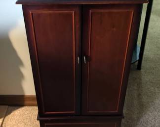Jewelry Armoire with Hanging and Drawer Storage