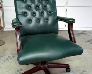Upholstered Leather Rolling Office Chair