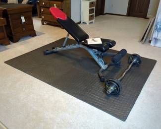 Bowflex SelectTech 5.1 Adjustable Weight Bench with Barbell and Weights