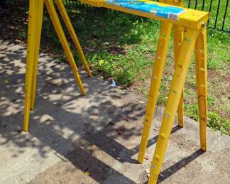 Foldable Adjustable Height Saw Horses, Qty 2