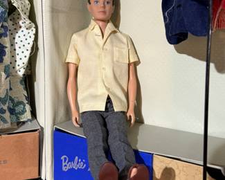 Vintage 1962 Mattel Ken Barbie Doll Brown/black Hair Made in Japan!