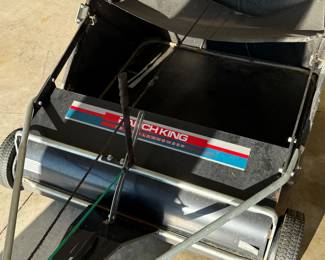 This is a 38” Ranch King Lawn Sweeper! Is absolutely excellent condition! It is set up to be pulled behind the lawn tractor! This too will be sold separately!