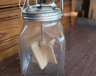 Dazey butter churn, marked, works