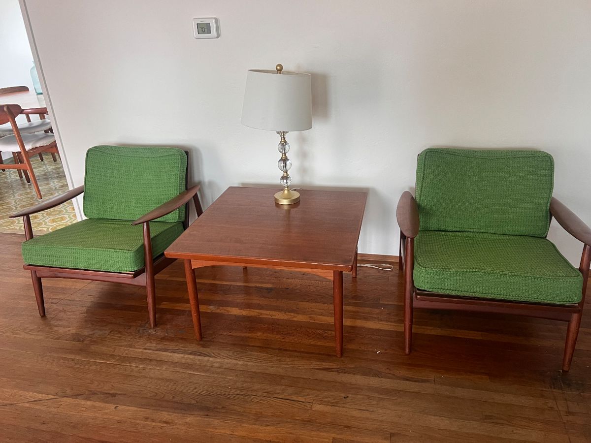 Danish modern teak chairs