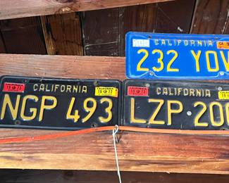 Vintage license plates