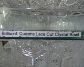Brilliant Queens Cut Crystal Bowl