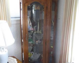 Oak Corner Curio Cabinet