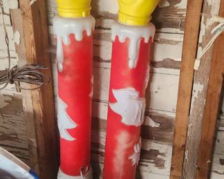 Vintage Blow Mold Holiday Candles