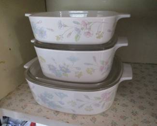 Vintage Pastel Bouquet Corning Ware