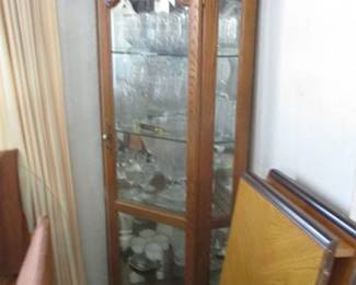 Corner Oak Curio Cabinet