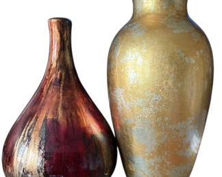 Metallic Glazed Vases