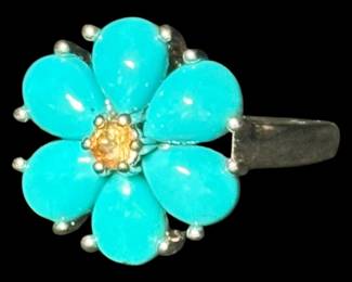 Blue Flower Ring