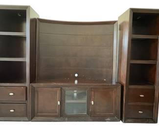Entertainment Center with Bookshelves